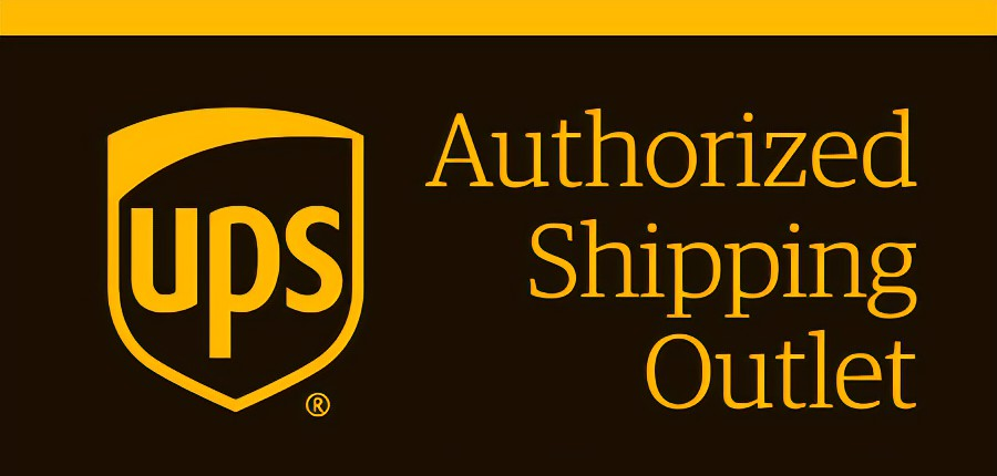 UPS shipping authorized shipping outlet logo