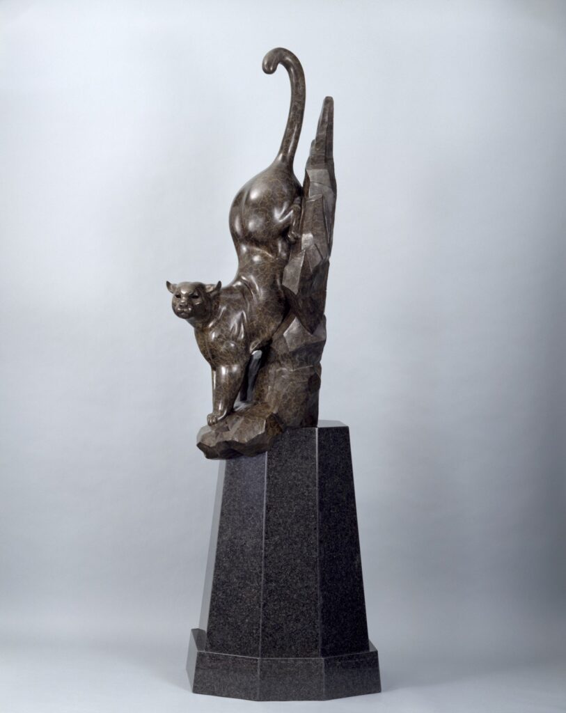Gerald Balciar Sculpture "Canyon Princess "Bronze Mountain Lion Statue c/o Broadmoor Galleries
