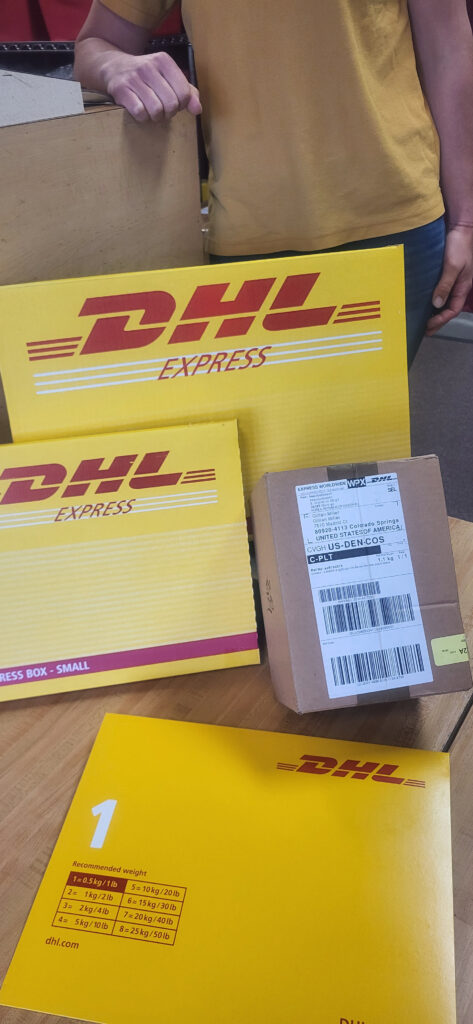 DHL prepaid shipping boxes in Colorado Springs