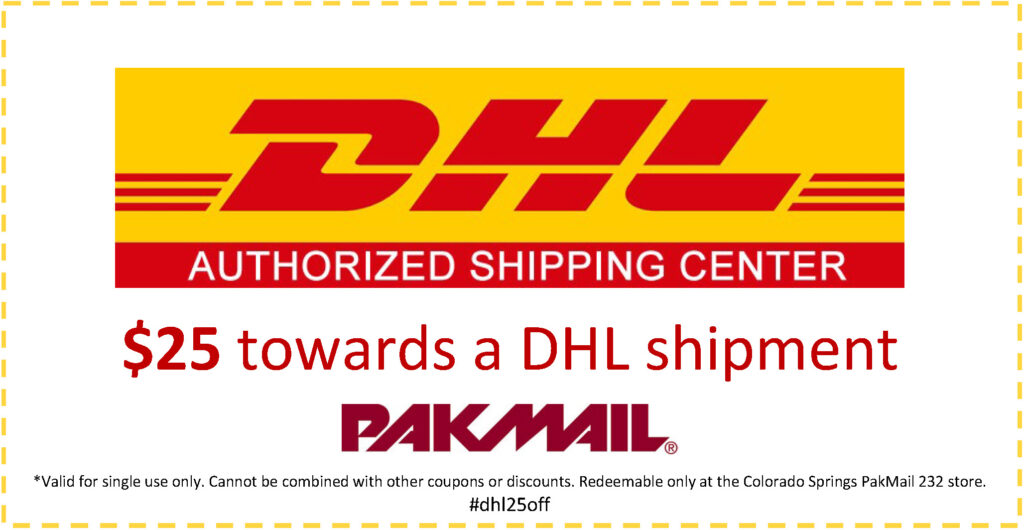 PakMail 232 #dhl25off